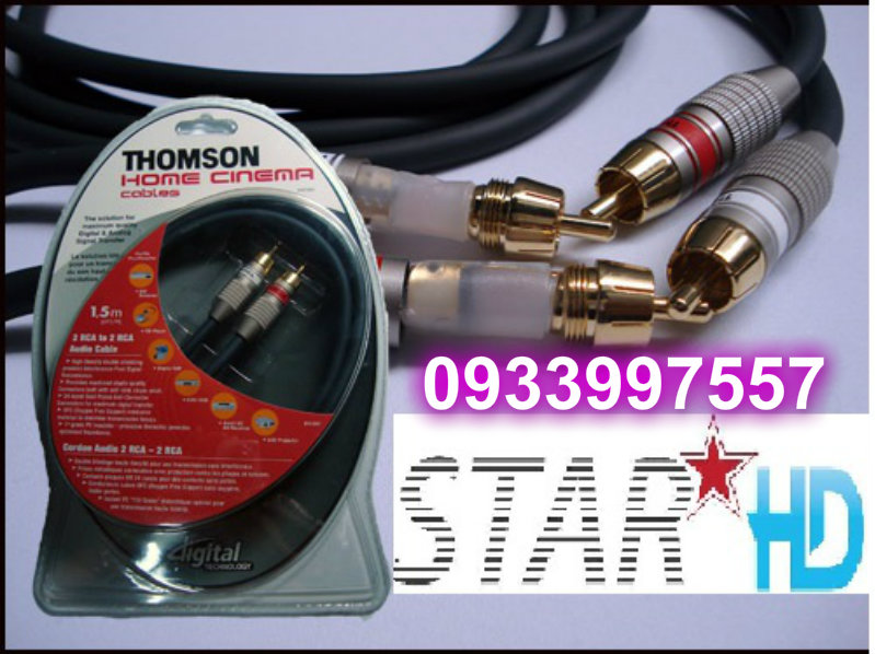 Dây AV Thomson 2 RCA ra 2RCA
