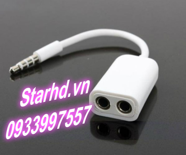 Jack chuyển 1 ra 2 đầu 3.5mm